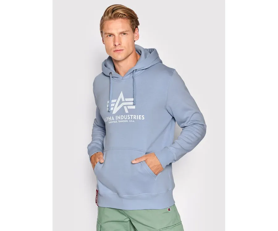 obrazek 1 Alpha Industries Bluza Basic 178312 Błękitny Regular Fit