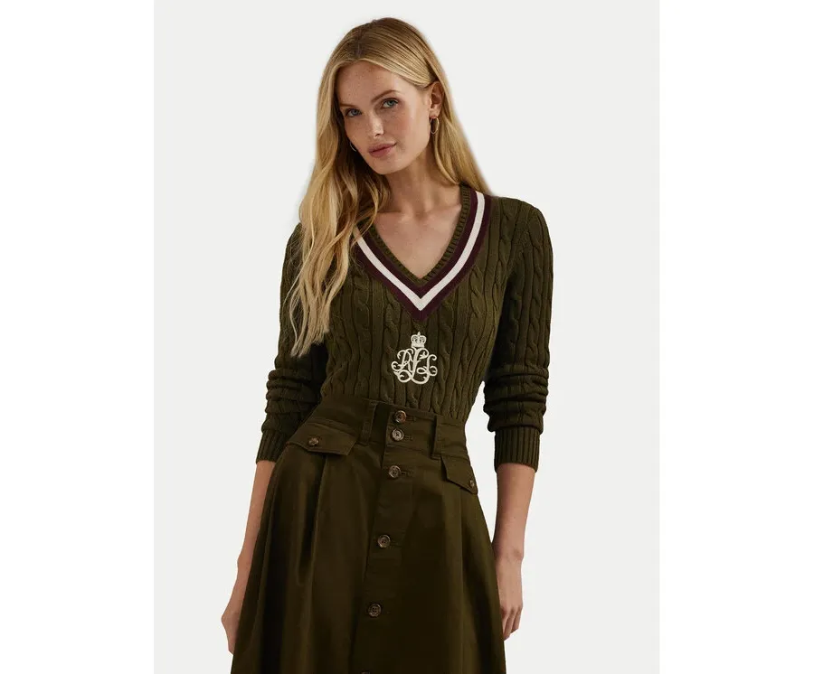 obrazek 1 LAUREN RALPH LAUREN Sweter 200951624001 Zielony Regular Fit