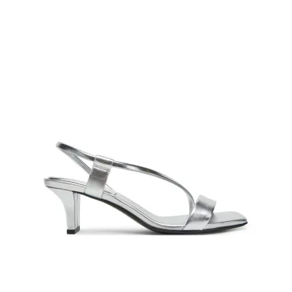 Zdjęcie Calvin Klein Sandały Heel Sandal 50 Squared Metallic HW0HW02560 Srebrny