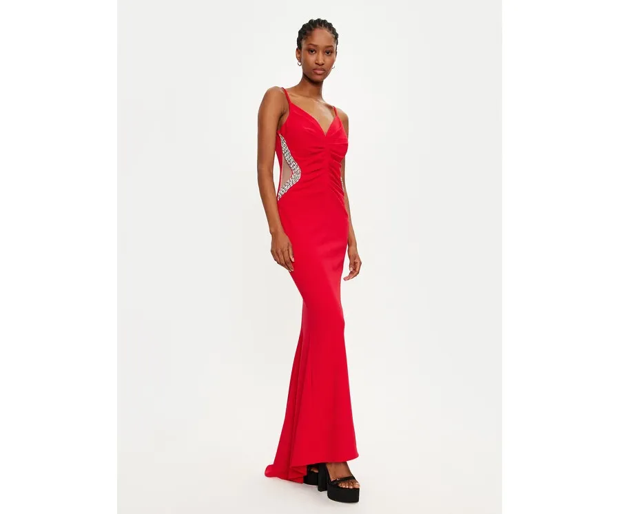 obrazek 1 Rinascimento Sukienka wieczorowa CFC0121948003 Czerwony Slim Fit