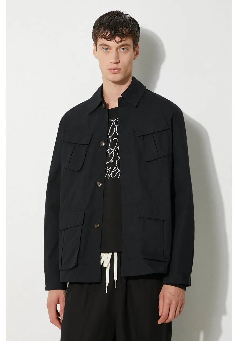 obrazek 1 MKI MIYUKI ZOKU kurtka bawełniana Ripstop Cargo Jacket kolor czarny przejściowa oversize RIPSTOP.CARGO.JACKET