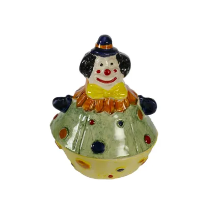 Zdjęcie Kolorowy słoik ceramiczny klaun - Virginia Casa