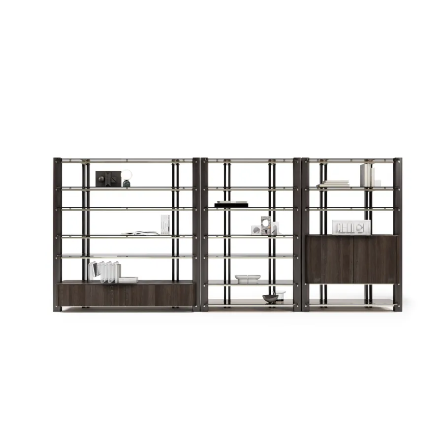 obrazek 5 Wspaniała włoska modernistyczna biblioteczka do salonu lub gabinetu