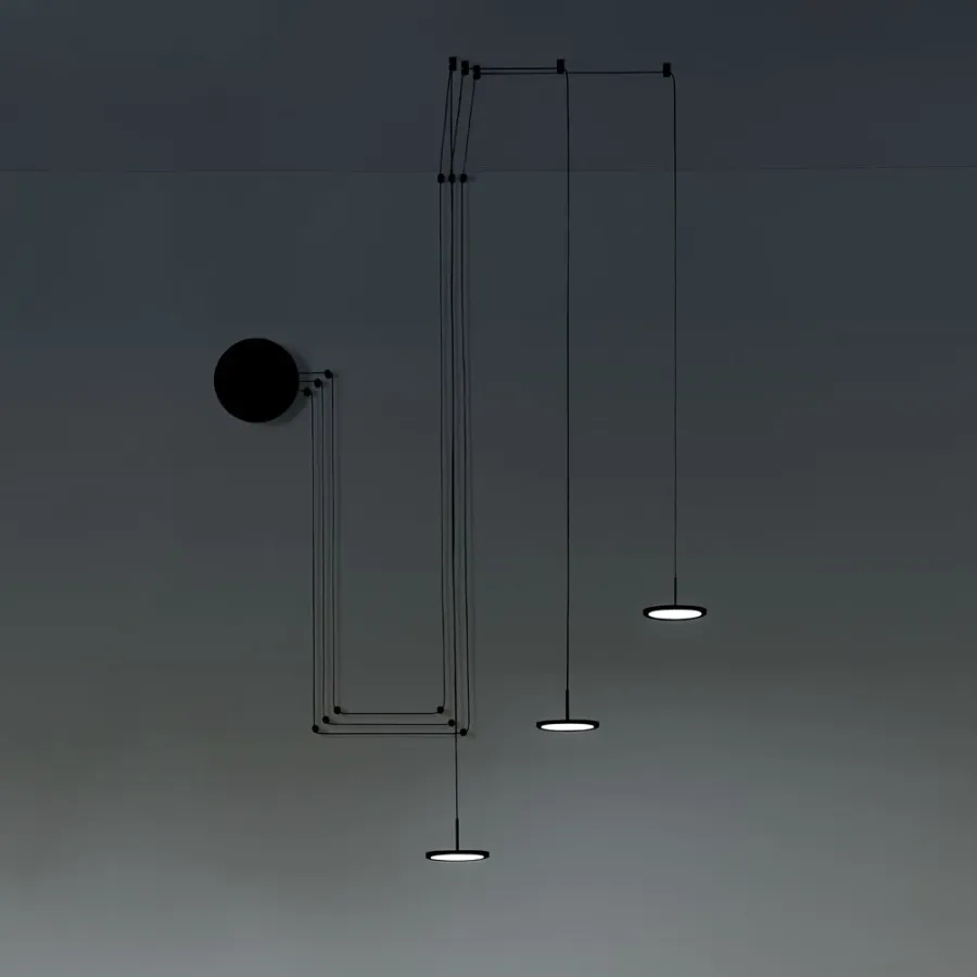 obrazek 2 Oryginalna lampa wisząca z aluminium, stali i akrylu