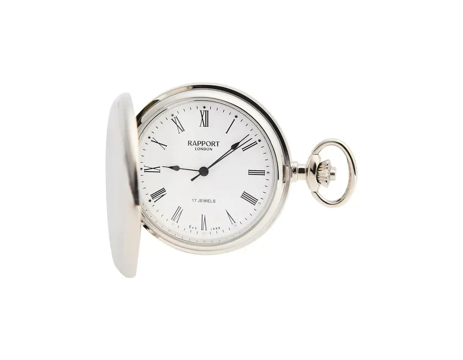 obrazek 1 Mały srebrny zegarek kieszonkowy