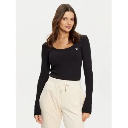 Zdjęcie Guess Bluzka V4BP07 K8RT2 Czarny Rib Fit