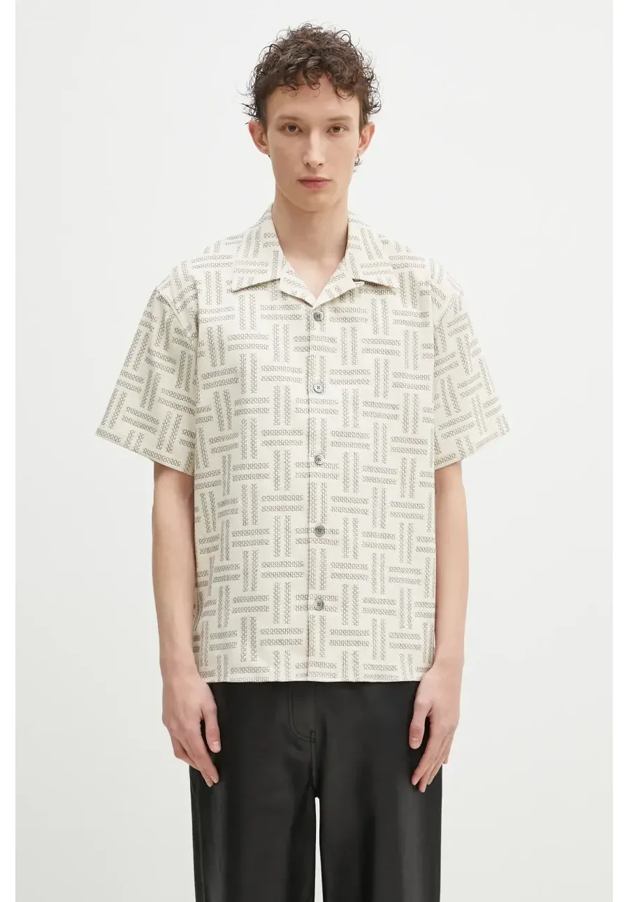 obrazek 1 Kenzo koszula męska kolor beżowy relaxed FF55CH1109JF.10