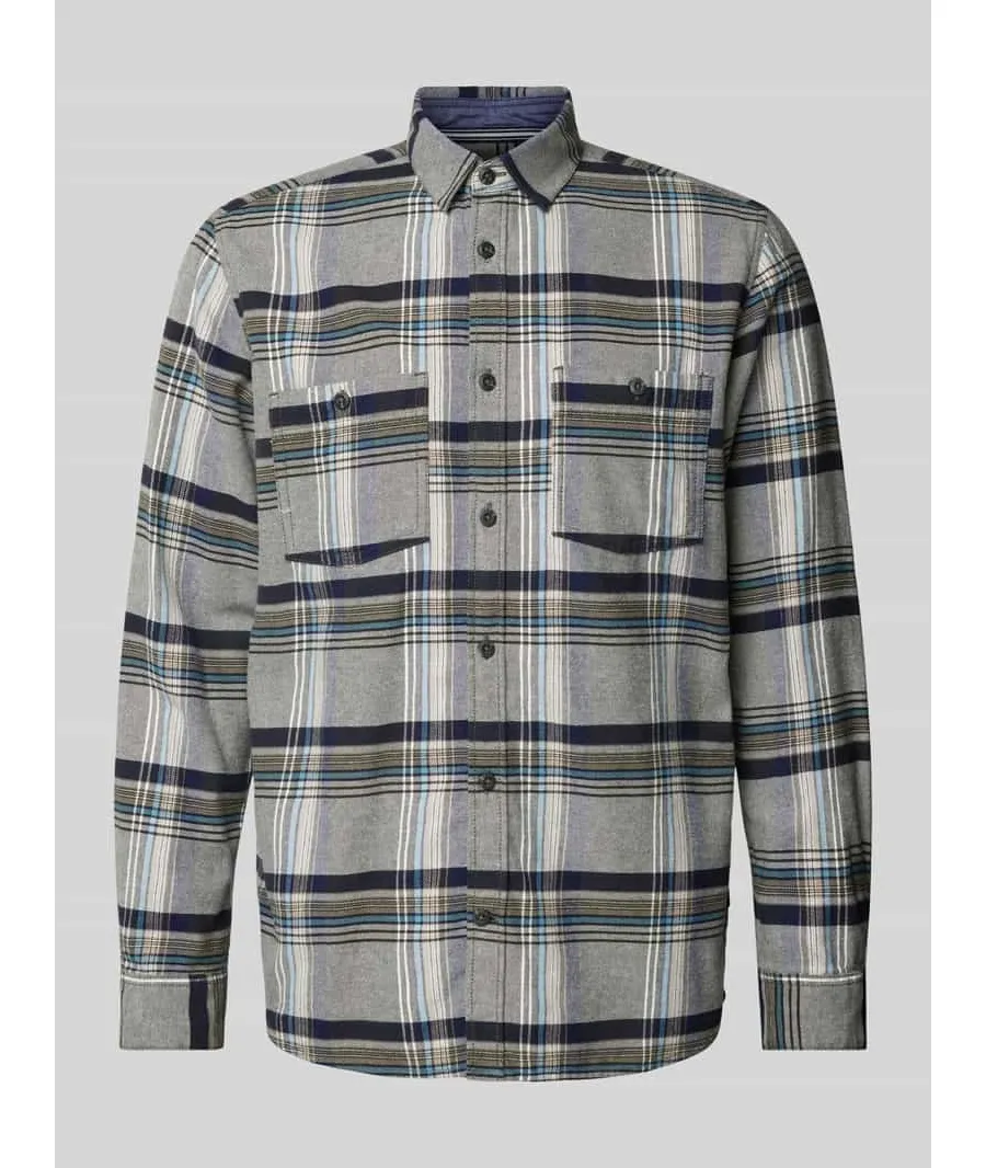 obrazek 1 Koszula flanelowa o kroju comfort fit z czystej bawełny ze wzorem w kratkę