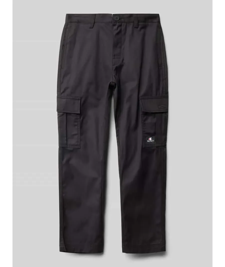 obrazek 1 Spodnie cargo o kroju regular fit z naszywką z logo