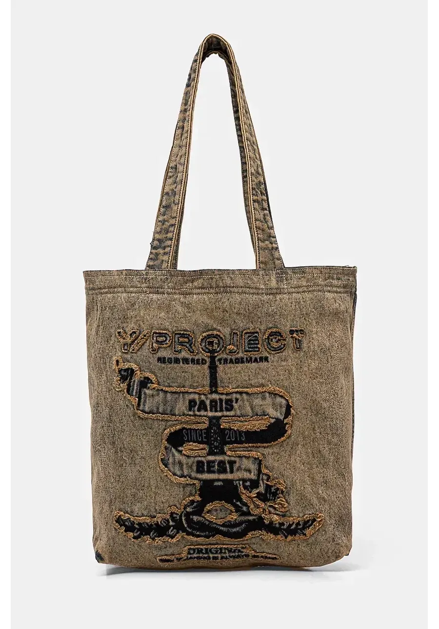 obrazek 1 Y/Project torba jeansowa PARIS' BEST TOTE BAG kolor beżowy 620BA004
