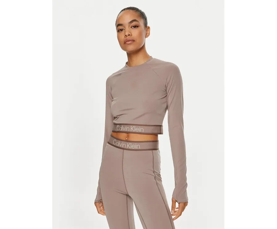 obrazek 1 Calvin Klein Performance Koszulka techniczna 00GWF4K204 Beżowy Slim Fit