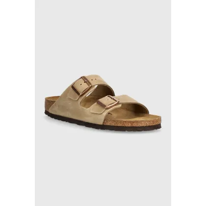 Zdjęcie Birkenstock klapki nubukowe Arizona kolor brązowy