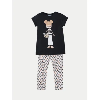 Zdjęcie Mayoral Komplet t-shirt i legginsy 3713 Czarny Regular Fit