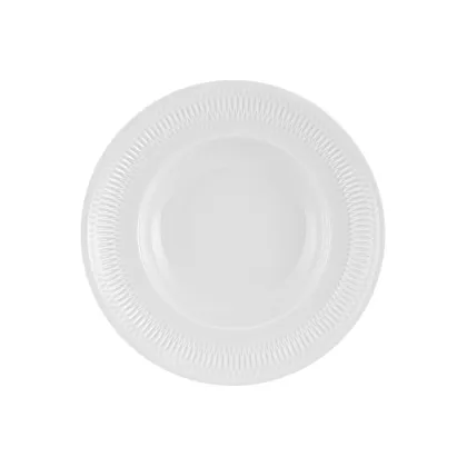 Zdjęcie Porcelanowy biały talerz do makaronu Utopia ze złożonym reliefowym zdobieniem - Vista Alegre