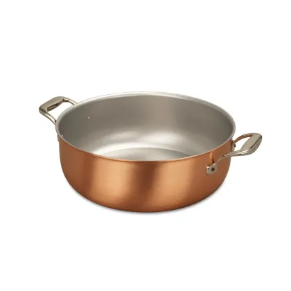 Zdjęcie Garnek do gulaszu z miedzi i stali nierdzewnej 32 cm
