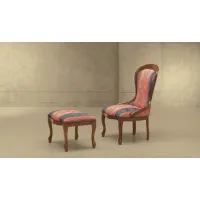 Picture Stylish armchair and pouf in French style – Morello Gianpaolo