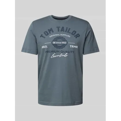 Zdjęcie T-shirt o kroju regular fit z rękawem o dł. 1/2 z czystej bawełny