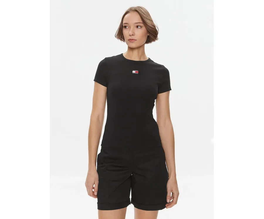 obrazek 1 Tommy Jeans T-Shirt DW0DW17881 Czarny Slim Fit