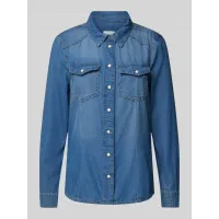 Zdjęcie Bluzka jeansowa z kieszeniami na piersi model ‘ALEXA’