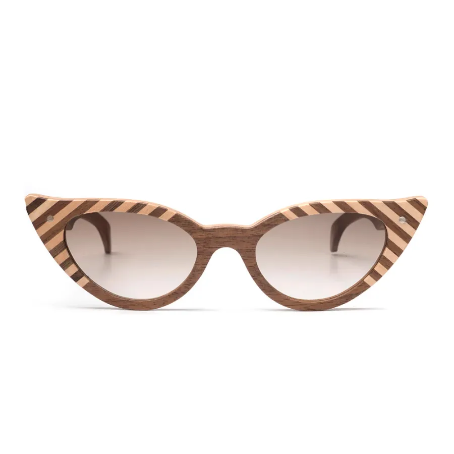 obrazek 1 Ekskluzywne, drewniane okulary dla niej o kształcie motyla - Legno Light
