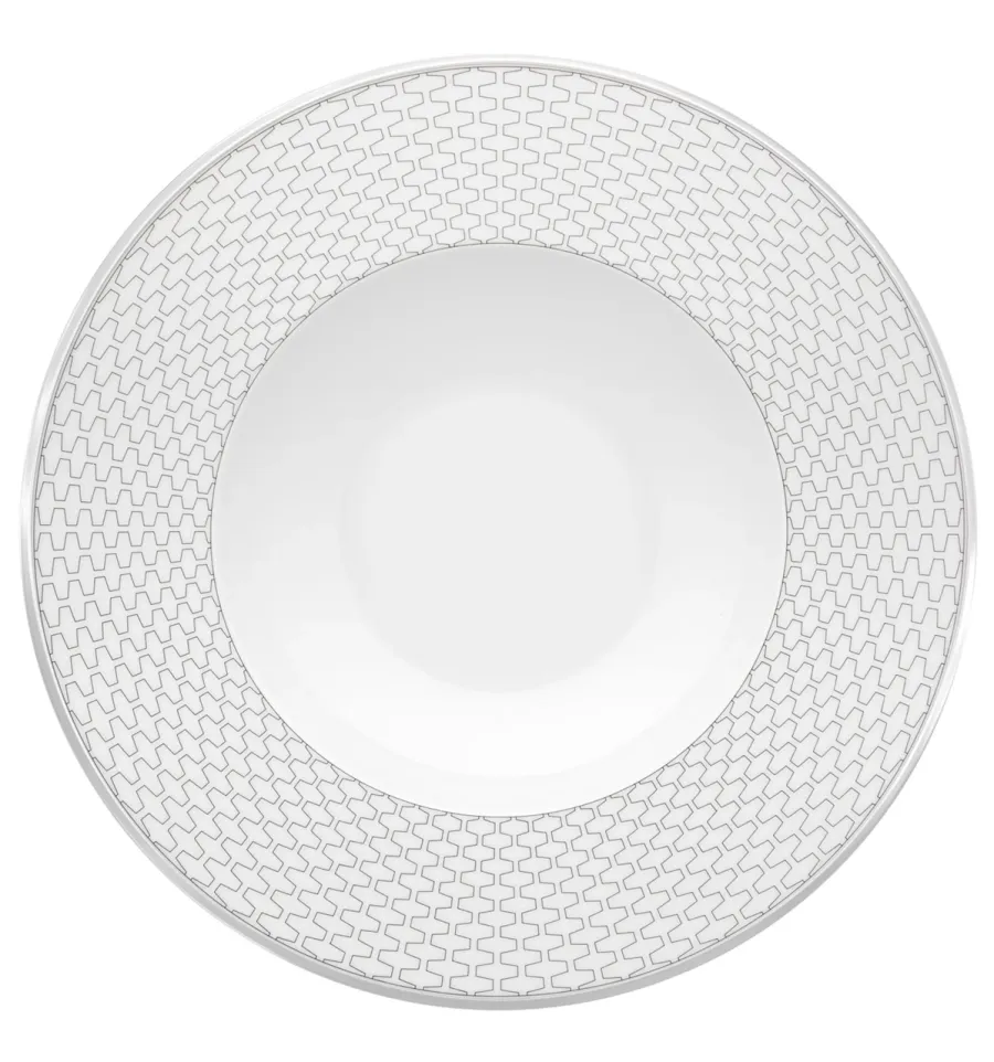 obrazek 1 Talerz na makaron z porcelany Trasso z geometrycznym wzorem - Vista Alegre