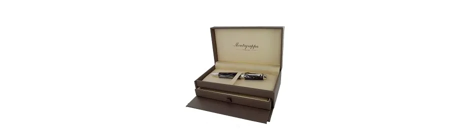 obrazek 4 Emblema Długopis Srebro/Czarnoszary celluloid Montegrappa