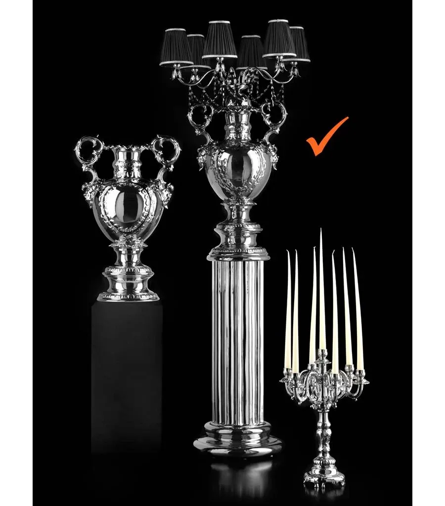 obrazek 1 Designerska lampa zdobiona platyną