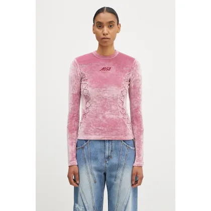 Zdjęcie Andersson Bell longsleeve Velvet Lace Up Longsleeve kolor różowy atb1206w
