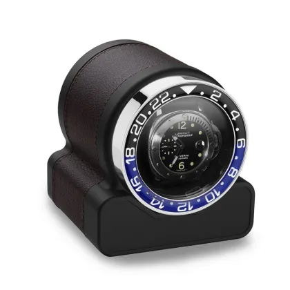 Zdjęcie Elegancki rotomat na jeden zegarek ze skórzanym paskiem