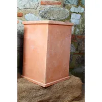 Picture Tall, smooth flower pot made of terracotta - Fornace Masini