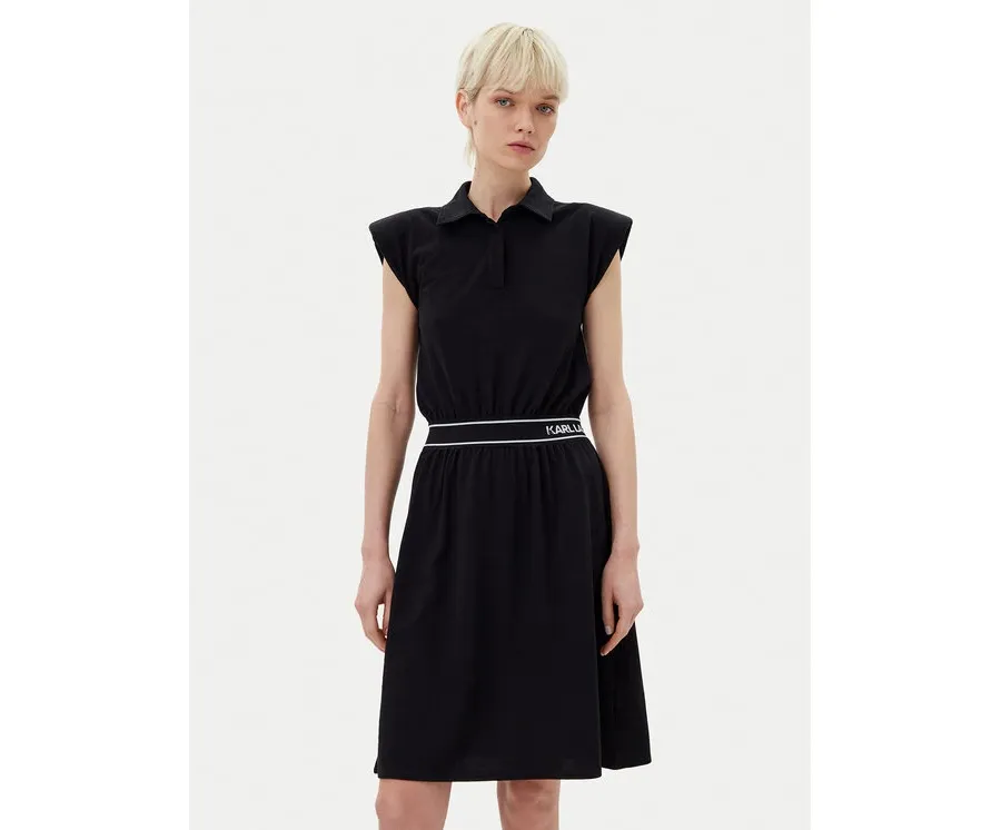 obrazek 1 KARL LAGERFELD Sukienka codzienna A2W13038 Czarny Regular Fit
