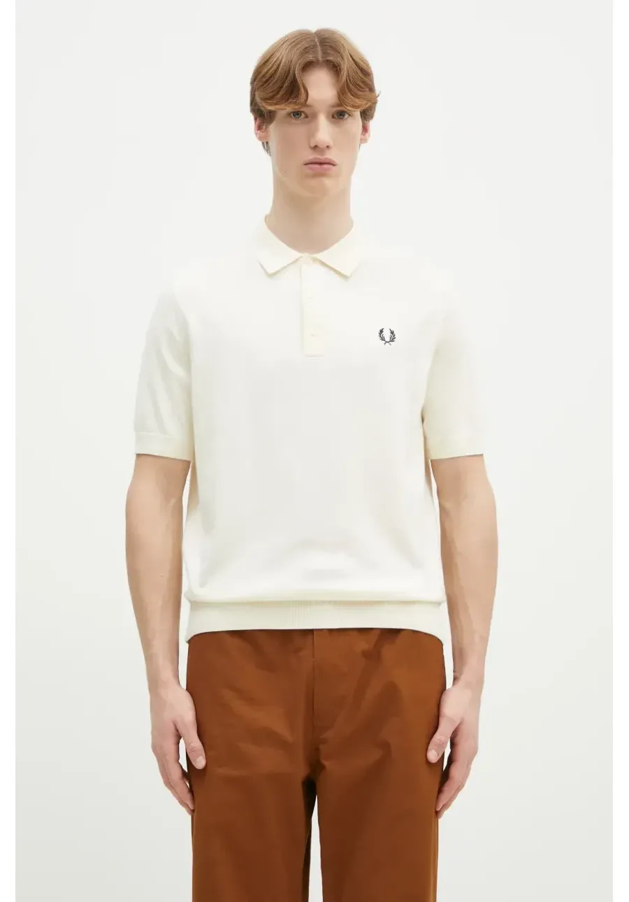 obrazek 1 Fred Perry polo bawełniane męski kolor beżowy wzorzysty K9725.560