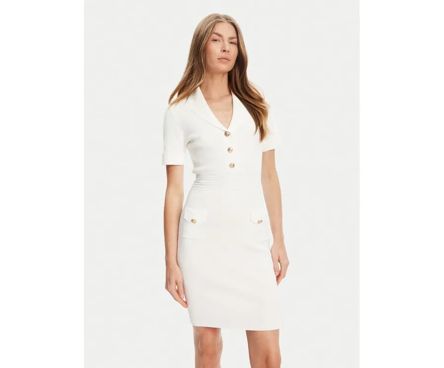 obrazek 1 Guess Sukienka dzianinowa W5YK29 Z0130 Biały Slim Fit
