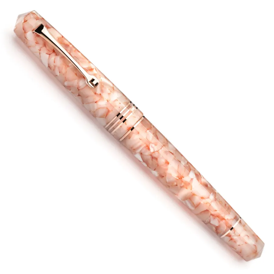 obrazek 2 Zjawiskowe pióro wieczne Leonardo ze stalówką z różowego złota ,,Momento zero Angel Skin (gold nib)