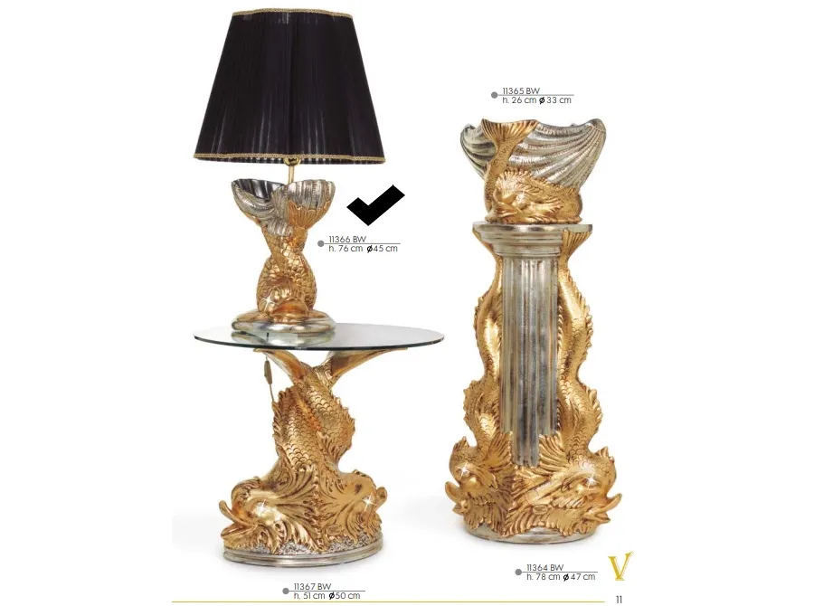 obrazek 1 Prestiżowa lampa z motywem rybnym - Valle d'oro Patchi