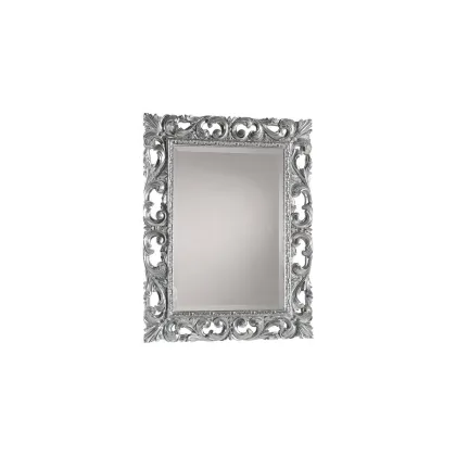 Picture Rectangular mirror in silver color with cut glass - Zanini