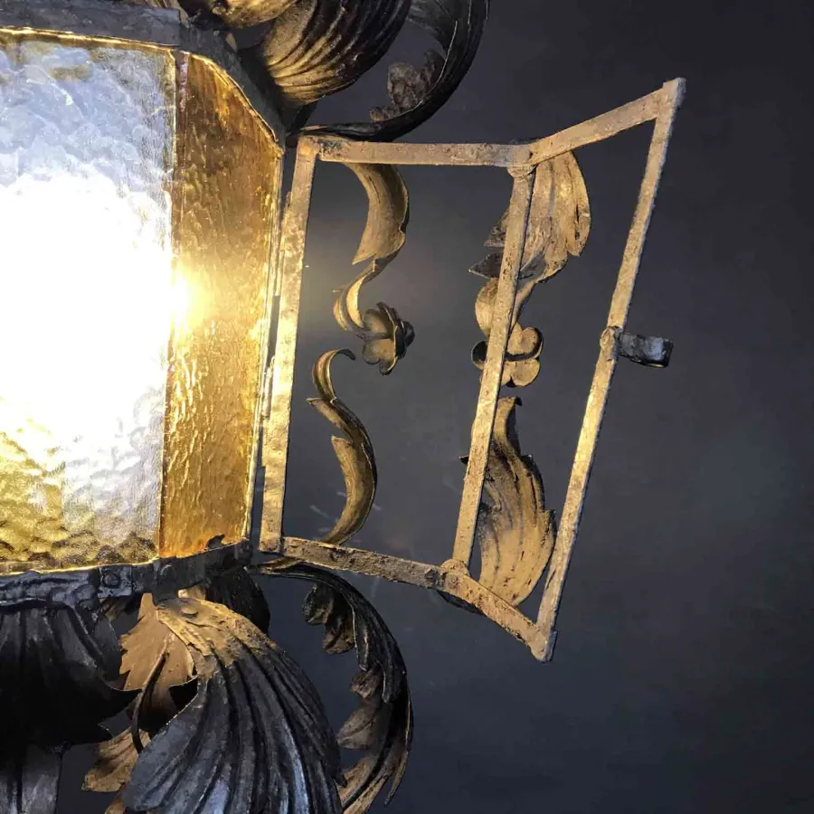 obrazek 6 Vintage żelazna latarnia wytłoczona z portyku wykonana ręcznie