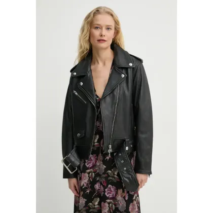 Zdjęcie Stand Studio ramoneska skórzana ICON Biker Jacket damska kolor czarny przejściowa 61792-7030