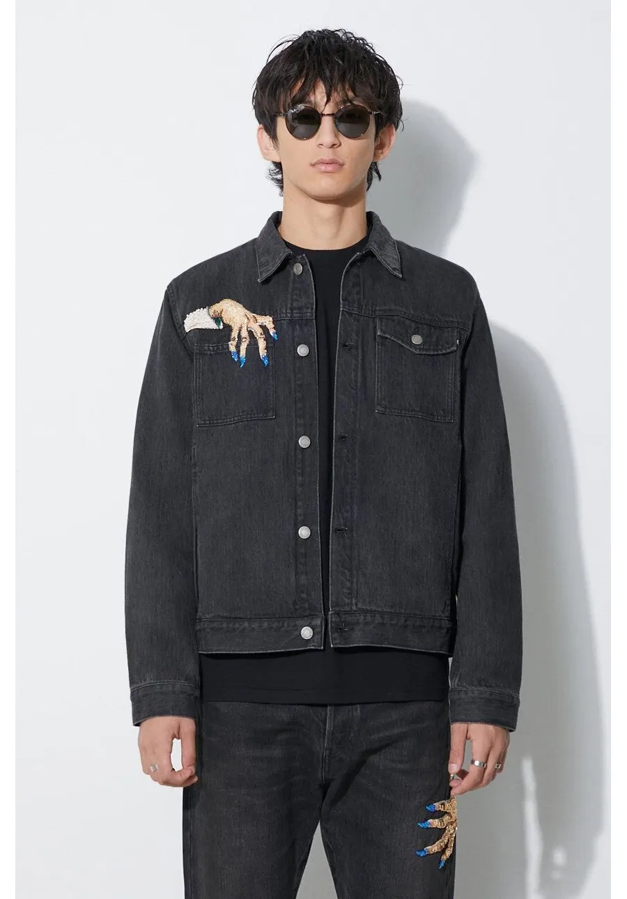 obrazek 1 Undercover kurtka jeansowa Blouson męska kolor czarny przejściowa UC2C4212