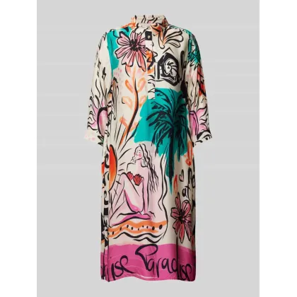 Zdjęcie Sukienka koszulowa o długości do kolan z wiskozy