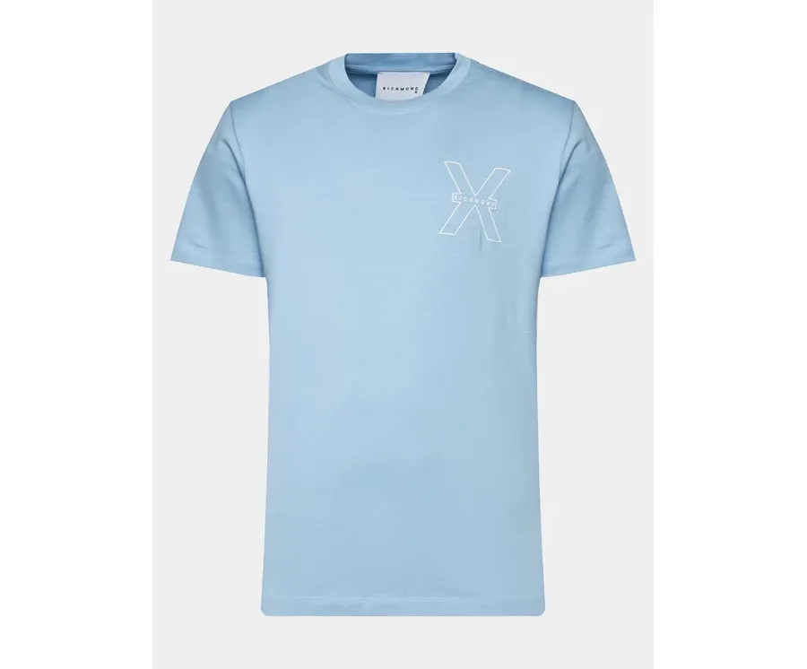 obrazek 1 Richmond X T-Shirt Rached UMP24031TS Błękitny Regular Fit