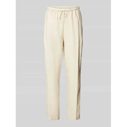 Zdjęcie Spodnie lniane o kroju tapered fit w kant model ‘CASUAL LINEN’