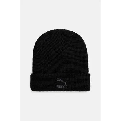Zdjęcie Puma czapka Classics Mid Fit Beanie kolor czarny z grubej dzianiny 025677