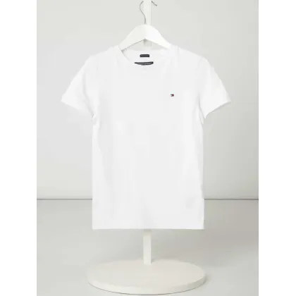 Zdjęcie T-shirt z bawełny organicznej z detalami z logo