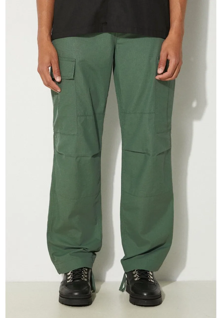obrazek 1 Carhartt WIP spodnie bawełniane Regular Cargo Pant kolor zielony proste I032467.29N02