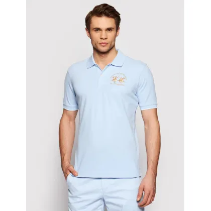 Zdjęcie La Martina Polo CCMP01 PK001 Błękitny Regular Fit