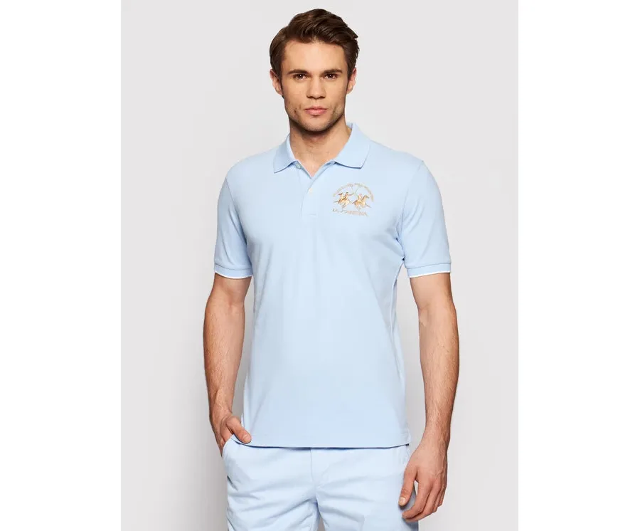 obrazek 1 La Martina Polo CCMP01 PK001 Błękitny Regular Fit