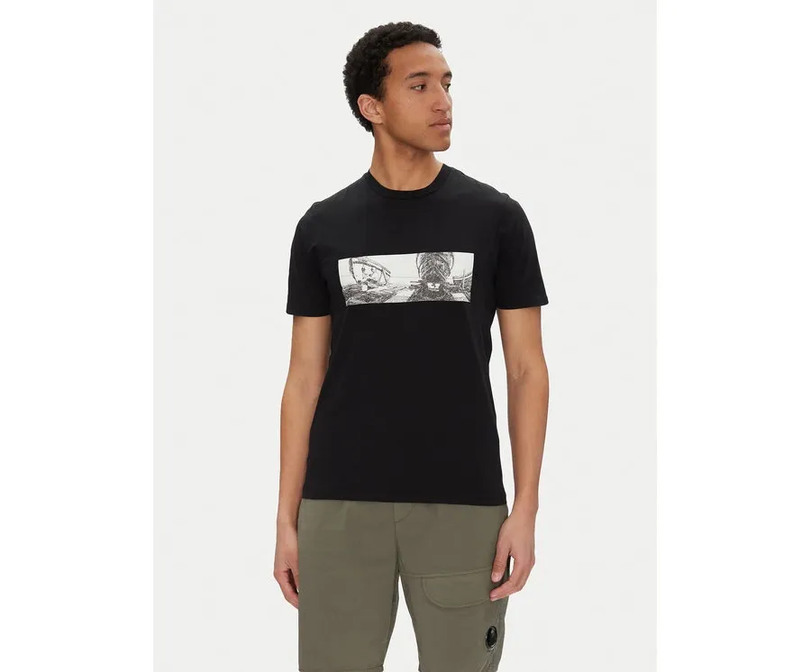 obrazek 1 C.P. Company T-Shirt 18CMTS319A005431G Czarny Regular Fit