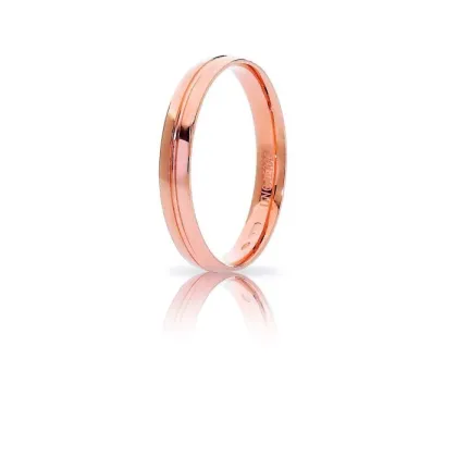 Zdjęcie Stylowa obrączka w kolorze różowego złota o szerokości 3,20mm