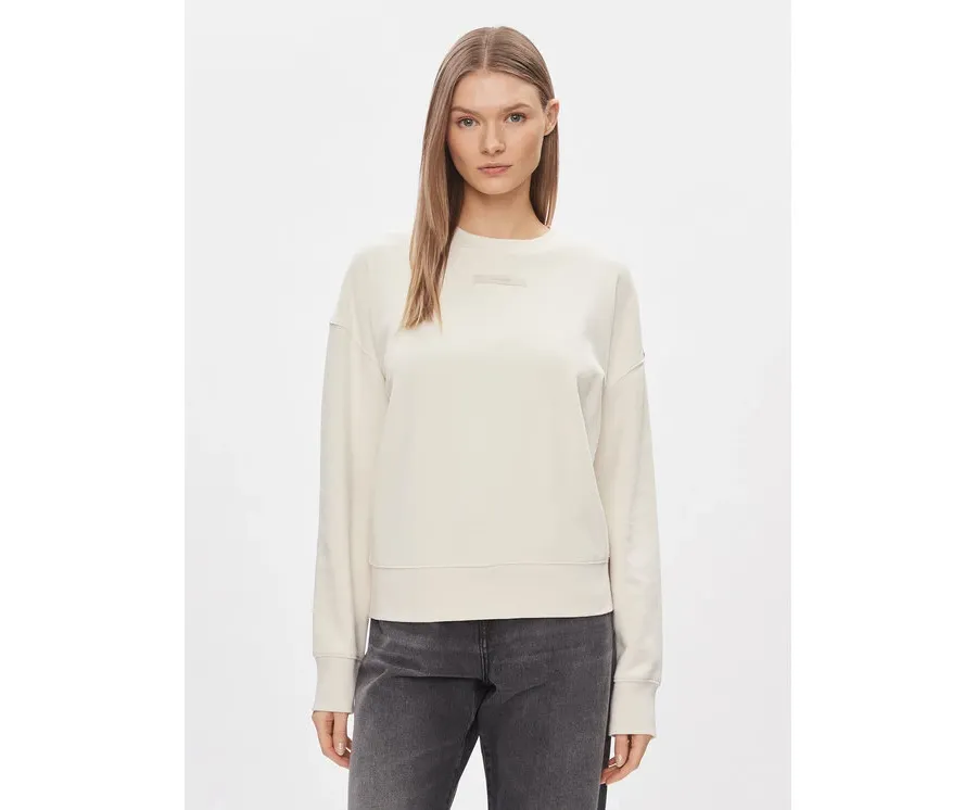 obrazek 1 Calvin Klein Bluza Micro Logo K20K206630 Écru Regular Fit